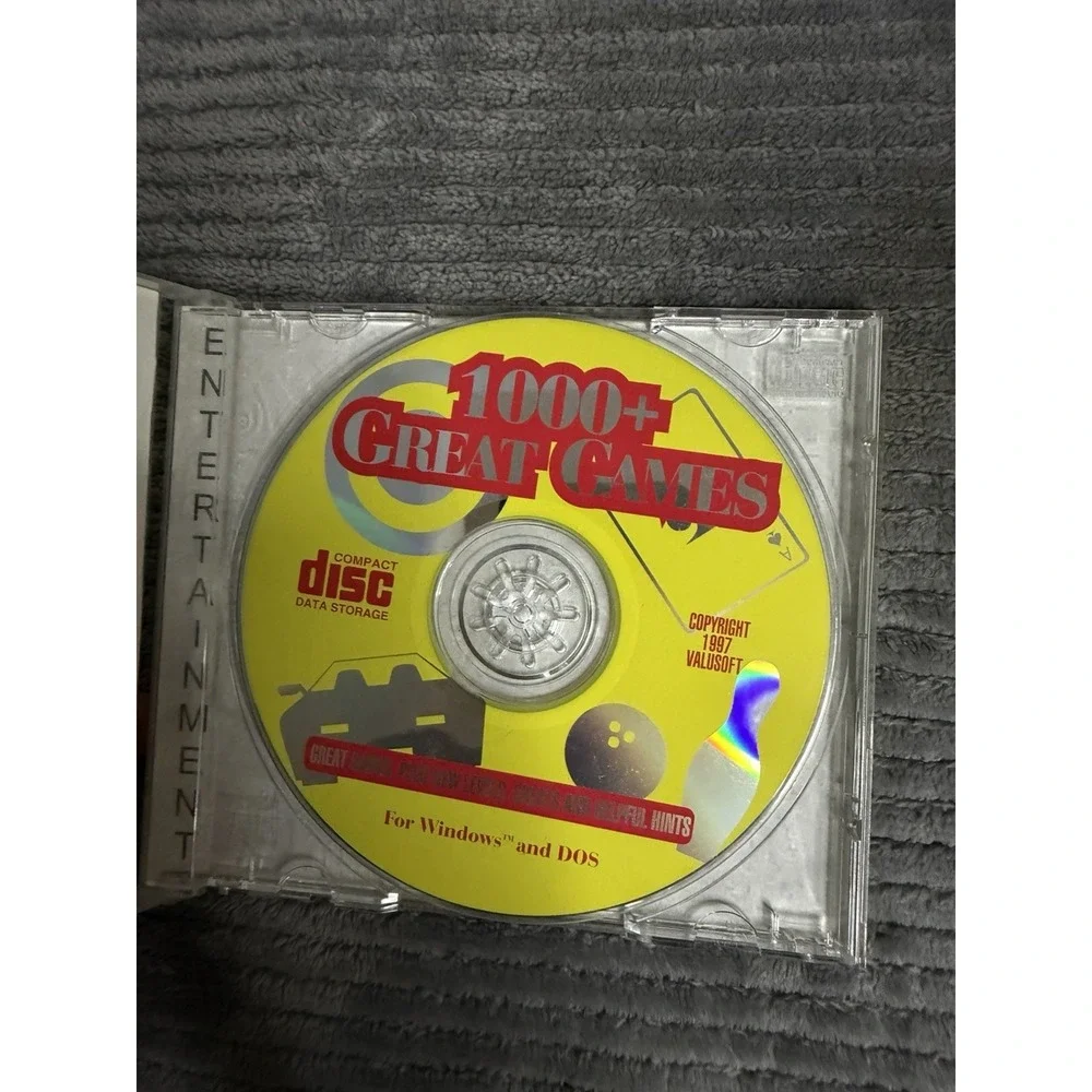 Entertainment 1000 + Plus Great Games for Windows and DOS PC CD-ROM retro 1997